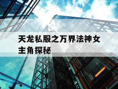 天龙私服之万界法神女主角探秘