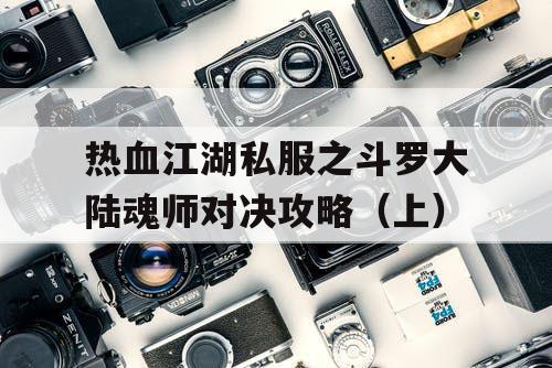 热血江湖私服之斗罗大陆魂师对决攻略（上）