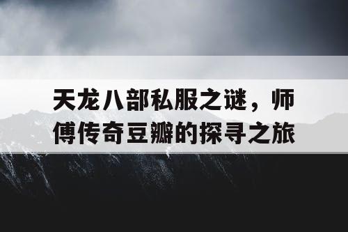 天龙八部私服之谜,师傅传奇豆瓣的探寻之旅 天龙八部私服之谜,师傅传奇豆瓣的探寻之旅