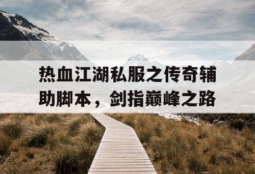 热血江湖私服之传奇辅助脚本,剑指巅峰之路 热血江湖私服之传奇辅助脚本,剑指巅峰之路