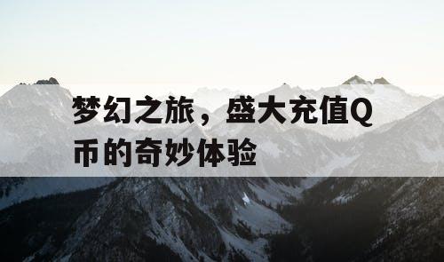 梦幻之旅，盛大充值Q币的奇妙体验
