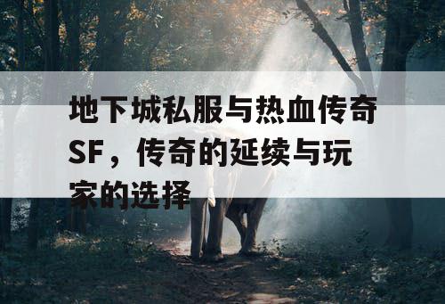 地下城私服与热血传奇SF,传奇的延续与玩家的选择 地下城私服与热血传奇SF,传奇的延续与玩家的选择