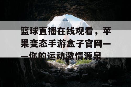 篮球直播在线观看，苹果变态手游盒子官网——你的运动激情源泉