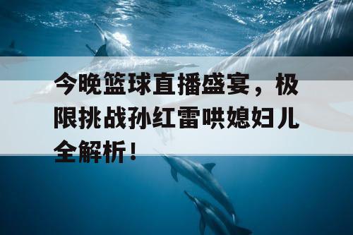 今晚篮球直播盛宴,极限挑战孙红雷哄媳妇儿全解析! 今晚篮球直播盛宴,极限挑战孙红雷哄媳妇儿全解析!