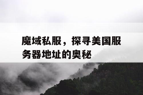 魔域私服，探寻美国服务器地址的奥秘