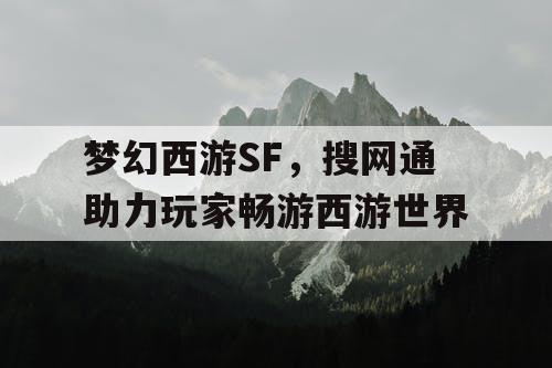 梦幻西游SF,搜网通助力玩家畅游西游世界 梦幻西游SF,搜网通助力玩家畅游西游世界