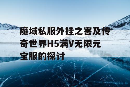 魔域私服外挂之害及传奇世界H5满V无限元宝服的探讨