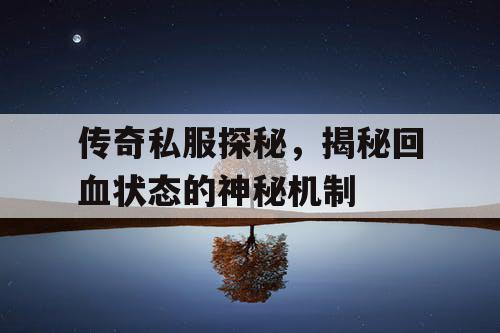 传奇私服探秘，揭秘回血状态的神秘机制