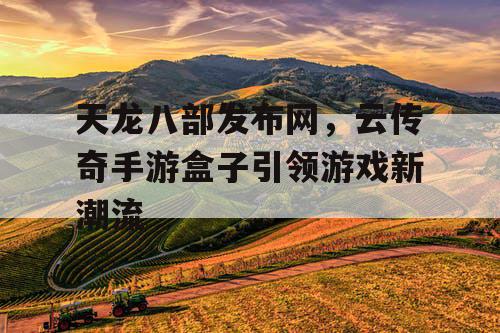 天龙八部发布网，云传奇手游盒子引领游戏新潮流
