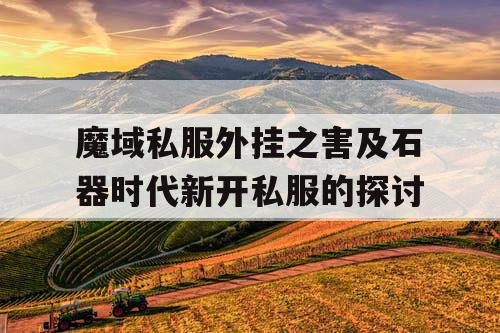魔域私服外挂之害及石器时代新开私服的探讨