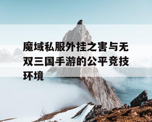魔域私服外挂之害与无双三国手游的公平竞技环境