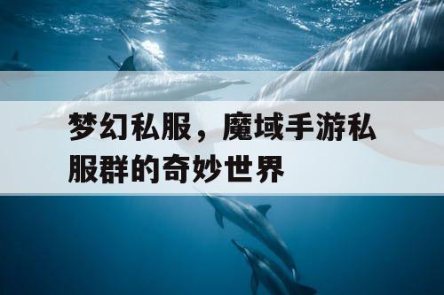梦幻私服，魔域手游私服群的奇妙世界