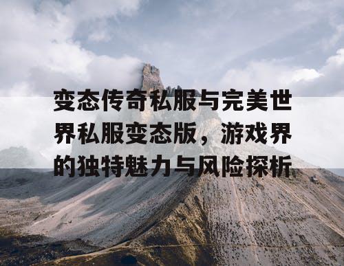 变态传奇私服与完美世界私服变态版，游戏界的独特魅力与风险探析