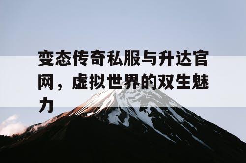 变态传奇私服与升达官网，虚拟世界的双生魅力