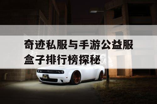 奇迹私服与手游公益服盒子排行榜探秘 奇迹私服与手游公益服盒子排行榜探秘