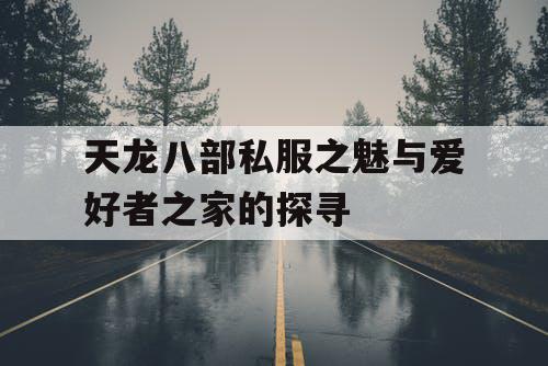 天龙八部私服之魅与爱好者之家的探寻