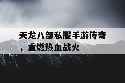 天龙八部私服手游传奇,重燃热血战火 天龙八部私服手游传奇,重燃热血战火