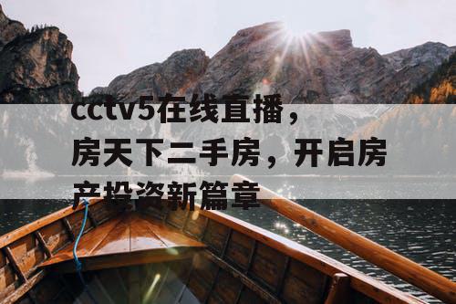 cctv5在线直播，房天下二手房，开启房产投资新篇章