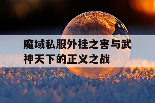 魔域私服外挂之害与武神天下的正义之战 魔域私服外挂之害与武神天下的正义之战