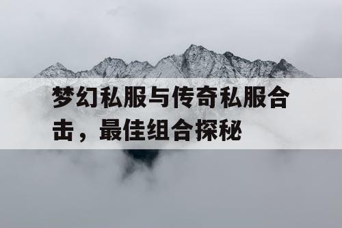 梦幻私服与传奇私服合击，最佳组合探秘