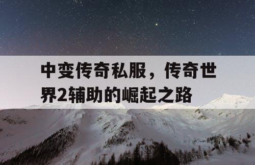 中变传奇私服，传奇世界2辅助的崛起之路