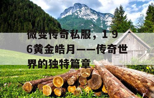 微变传奇私服，1 96黄金皓月——传奇世界的独特篇章