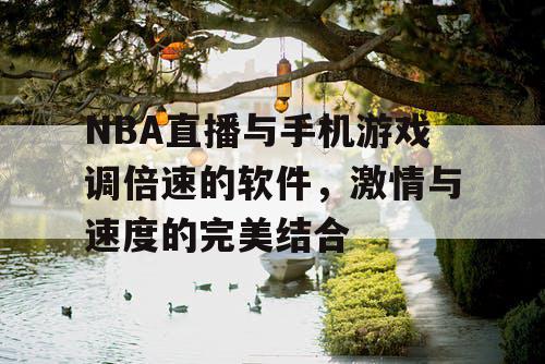 NBA直播与手机游戏调倍速的软件,激情与速度的完美结合 NBA直播与手机游戏调倍速的软件,激情与速度的完美结合