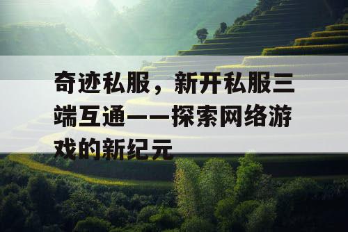 奇迹私服,新开私服三端互通——探索网络游戏的新纪元 奇迹私服,新开私服三端互通——探索网络游戏的新纪元