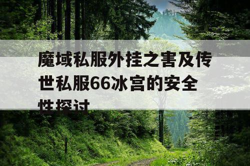 魔域私服外挂之害及传世私服66冰宫的安全性探讨 魔域私服外挂之害及传世私服66冰宫的安全性探讨