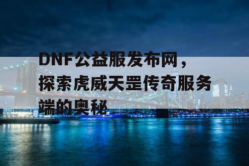 DNF公益服发布网，探索虎威天罡传奇服务端的奥秘