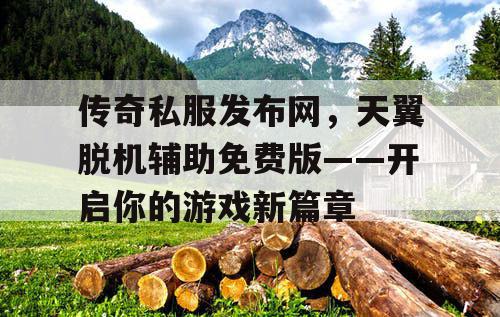 传奇私服发布网，天翼脱机辅助免费版——开启你的游戏新篇章